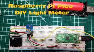 Raspberry Pi Pico DIY Light Meter Micropython sensor BH1750 (GY-302)