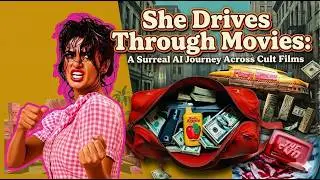She Drives Through Movies: A Surreal AI Journey Across Cult Films | Tarantino, Fight Club, Inception