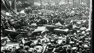French Marshal Joseph Joffre visits the United States during World War I and is c...HD Stock Footage
