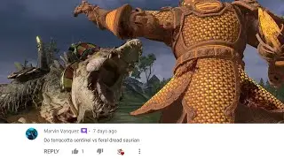 Feral Dread Saurian VS Terracotta Sentinel | Total War: Warhammer 3