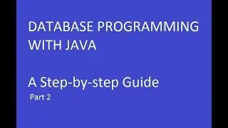 DATABASE APPLICATION using JAVA Part 2: Create User Interface