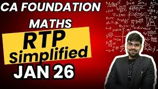 RTP 🚀 | CA Foundation Maths ✍️ | JAN 2026 | Last Minute Revision