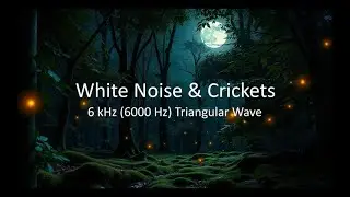 Tinnitus Masker: 6 kHz (6000 Hz) triangular wave - Crickets - White Noise