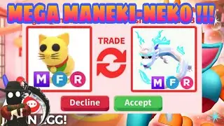 TRADING MY FIRST MEGA MANEKI-NEKO!!! -Roblox Adopt Me