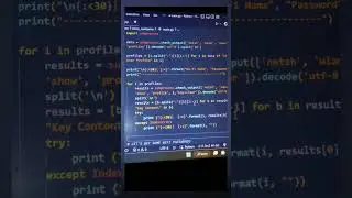WIFI PASSWORD TRACKING USING PYTHON #python #pythonprogramming #pythondeveloper #wifi #coding #coder