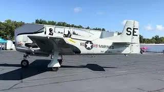 North American T-28A Trojan N367NA taxis in at the Crossville Fly-In, Crossville, TN 2023-09-30
