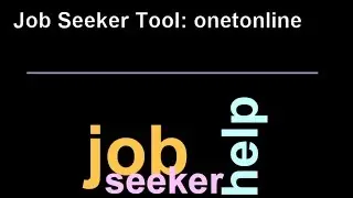 Job Seeker Help - Job Seeker Tools:  onetonline
