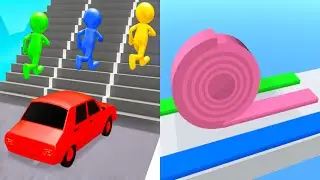 Satisfying Mobile Games Play 9999 Tiktok Games Shape Shifting VS Layers Roll