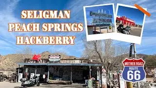 Motorcycle Route 66 to Seligman, Peach  Springs and Hackberry General Store