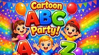 ABC Party Song 🎶 | Colorful Cartoon Learning for Kids 🌈
