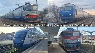 Trenuri & Activitate Feroviară în Gara Cluj Napoca & Zona Plevnei - 5 Februarie 2026