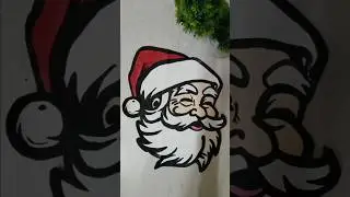 Santa Claus face painting #merrychristmas #shorts