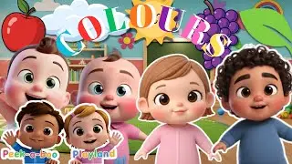Learn Colour | Color Song for Kids 🌈 | Kids Songs & Nursery Rhymes | Peek-a-boo Playland