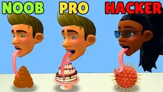NOOB vs PRO vs HACKER in Lick Runner