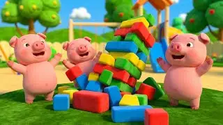 The Piggy Builders Song 🐷🧱 Learn Colors & Building Blocks for Kids