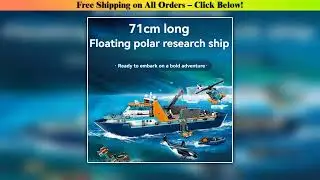 815PCS City Series Arctic Research Ship Model Building Blocks 60368 Creative Assembly Bricks Decor