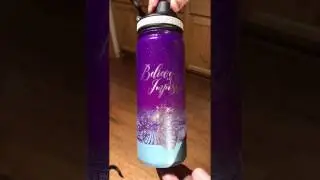 Powder Coated Multi Color Mermaid Bottle with Glitter