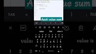 C++ program to add ASCII values #coding #programming #shorts