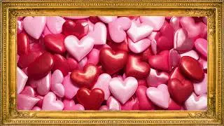 Valentine&rsquo;s Pink & Red Heart Candy Art 💕 Romantic TV Wall Art Background | 4K