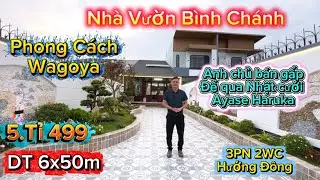 Nhà vườn phong cách nhật bản 300m2 full thổ 6x50. Nhà gỗ 3PN 2WC phòng thờ phòng khách 5T.499 bonsai