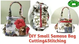 DIY How to Make Small Size Samosa Bag At Home|Fabric Samosa Handbag Step By Step Tutorial#samosabag