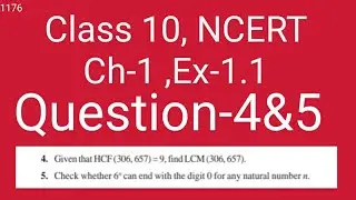 #Class 10 #Ch-1#Ex1.1 #Question4 and 5 #ncertsolutions #cbse #hbseboardexam #Solution #amit