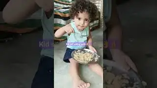 cute kid self eating habit | I love eating like this ❤😂👌👍 #cute #cutebaby #shorts