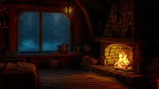 Snowstorm and Fire 🌨️ Warm Winter Bedroom Space for Deep and Focus Sleep
