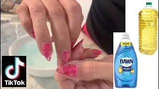 TIKTOK ACRYLIC NAIL REMOVAL HACK. DOES IT REALLY WORK? YAY OR NAY