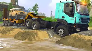 Spintires | Mudrunner |Truck Mod | Driver Skills | Gameplay #mudrunner   #spintires #crash