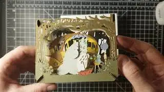 Ensky Paper Theater My Neighbor Totoro Cat Bus Stop - ASMR timelapse no talking