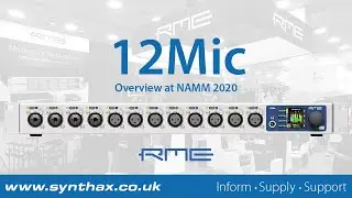 RME 12Mic Overview at NAMM 2020: 12-Channel Mic Pre with MADI & AVB