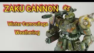 MG ZAKU CANNON: How to create winter weathering / camouflage. Gunpla Weathering.