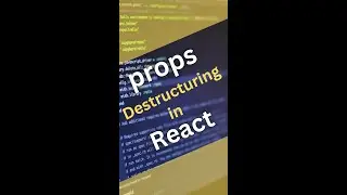 Passing Destructured props in React | #shorts