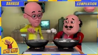 Motu Patlu is cooking eggs and will go to play car games after eating