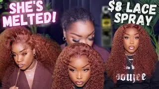 The Best Ginger Lace Frontal Wig! 🔥😮&zwj;💨| $8 Lace Hack 🤪 | NO glue or bald cap| x Nadula Hair