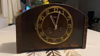 1930s Blackforest Art deco bim bam mantle clock (Mauthe movement)