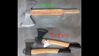 2 cheap axes transform into a Throwing Double Axe.