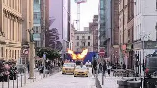 SPIDER-MAN Filming in Glasgow &ndash; Loud Blast Captured on Set! 🎬💥