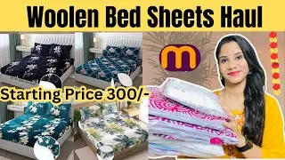 Meesho Woollen Bed Sheets Haul | Meesho Winter Bedsheets Haul | Warm Bedsheets Haul | Meesho Haul 