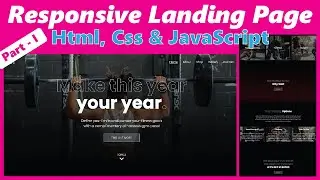 Responsive Landing Page using Html, Css & JavaScript for GYM | Part-I | JavaScript Projects