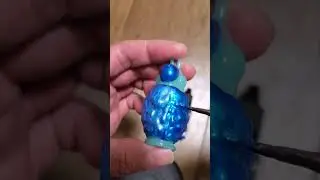 ファレホトゥルーメタリックメタル サファイアブルー ベースにライトカラー上塗り
