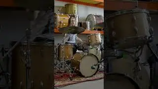 1965 Slingerland Champagne Sparkle 14x18 8x12 and 14x14 Drum Set #drumkit #drums #drummer #drumming