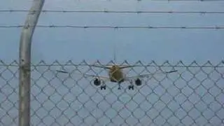 Monarch Airbus Landing at Murcia-San Javier Airport, Spain