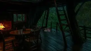 Warmth on a Cool Rainy Night 🔥 Soothing Rain, Fireplace & Peaceful Ambience for Sleeping