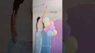 No helium-magic floating balloons hack #balloon #balloondecoration #balloontutorial #shorts