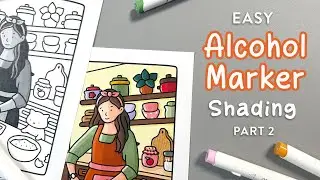 How to Shade with Alcohol Markers Part 2: Intermediate Tips Made Easy | Cozy Coloring for Adults