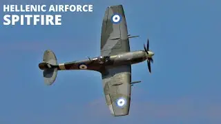 Hellenic Airforce SPITFIRE | Takeoff & Aerobatic Airshow Display | AFW Airshow [4K]