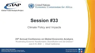 2022 GTAP Conference - Session #33 - Climate Policy and Impacts