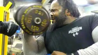 Big Cliff Holds Gym Record 150lbs Dumbbell Curl